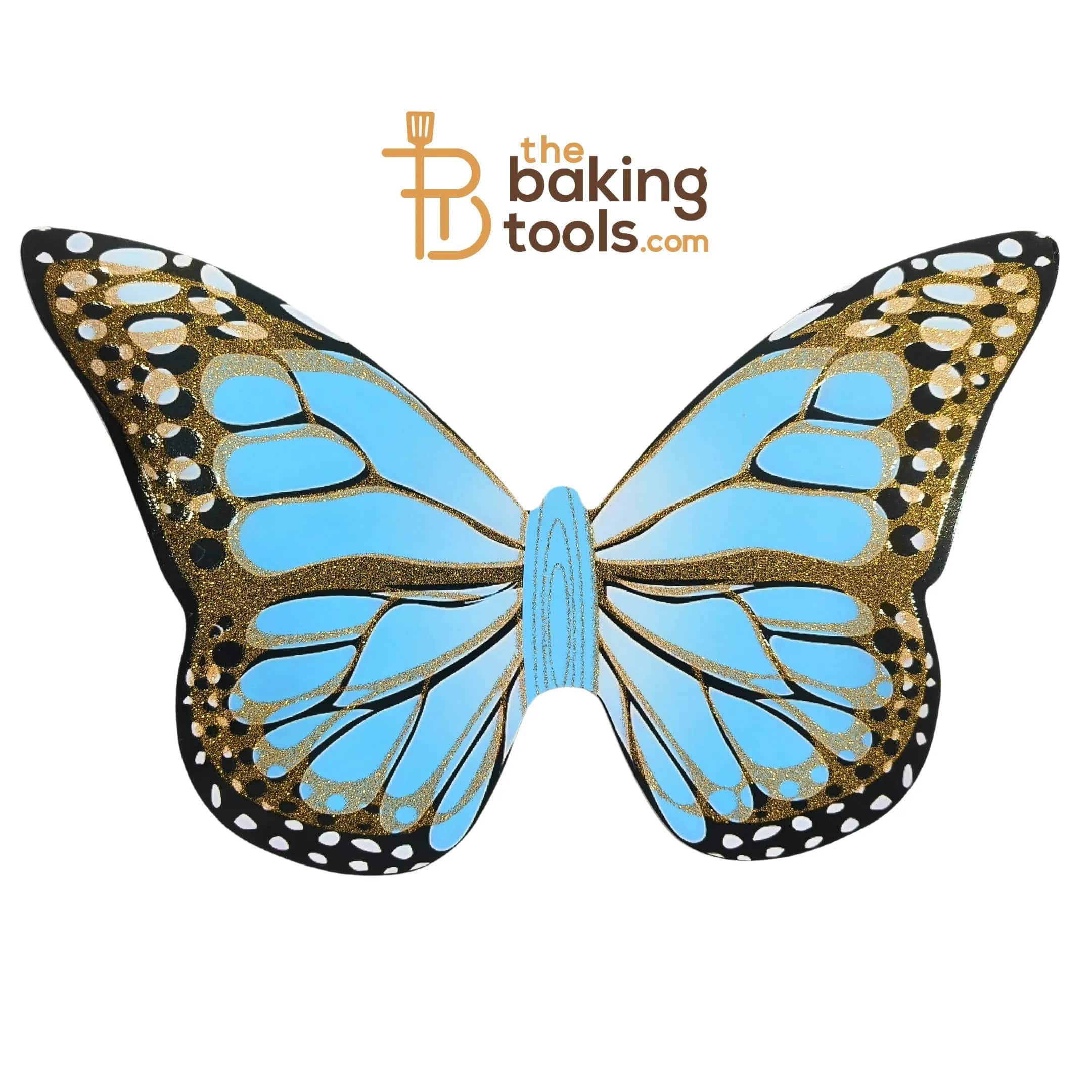 Blue Colour Giant Paper Butterfly Cake Topper 02 - thebakingtools.com