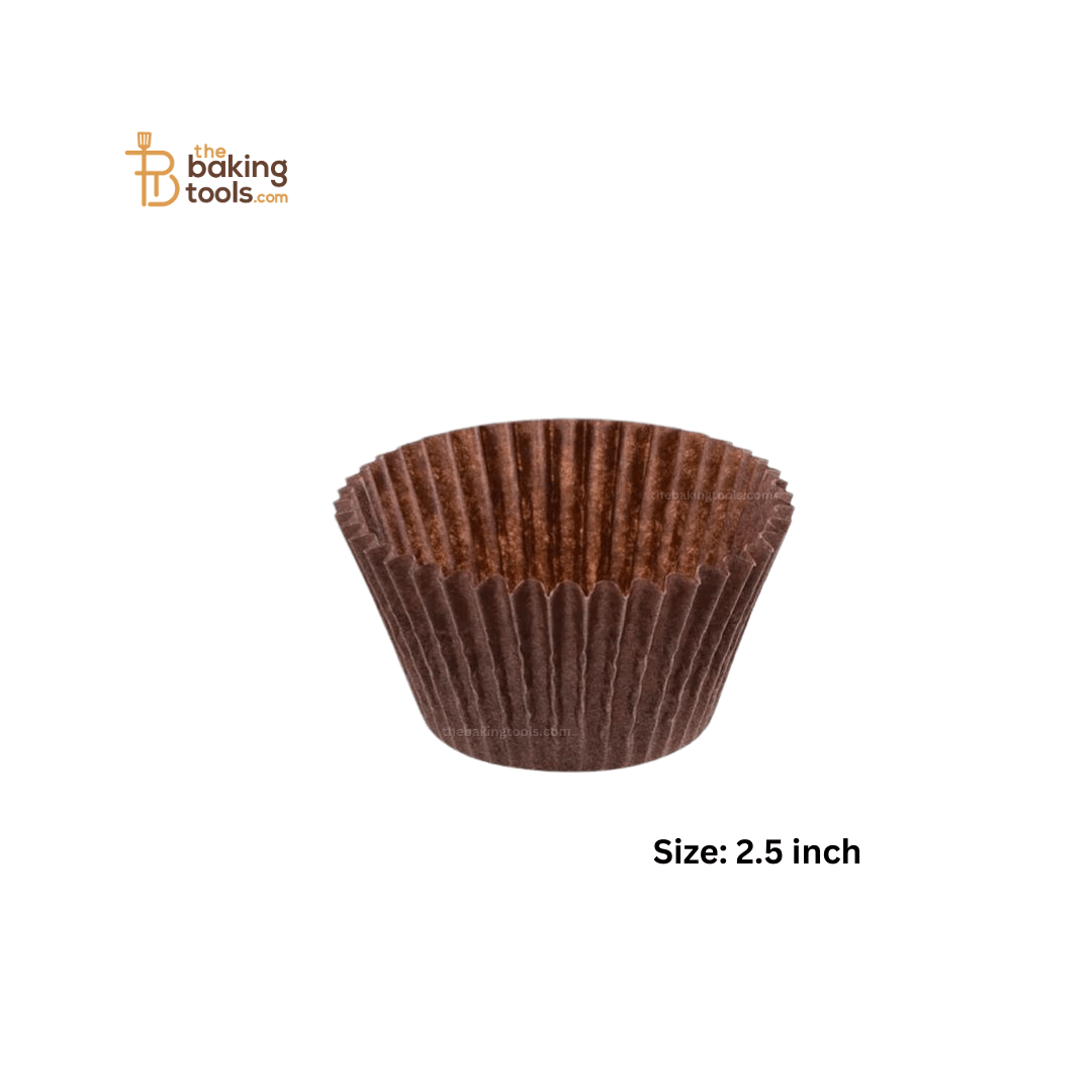 Brown Cupcake Liners - 2.5 Inch | Muffin Liners (Pack of 100) - thebakingtools.com