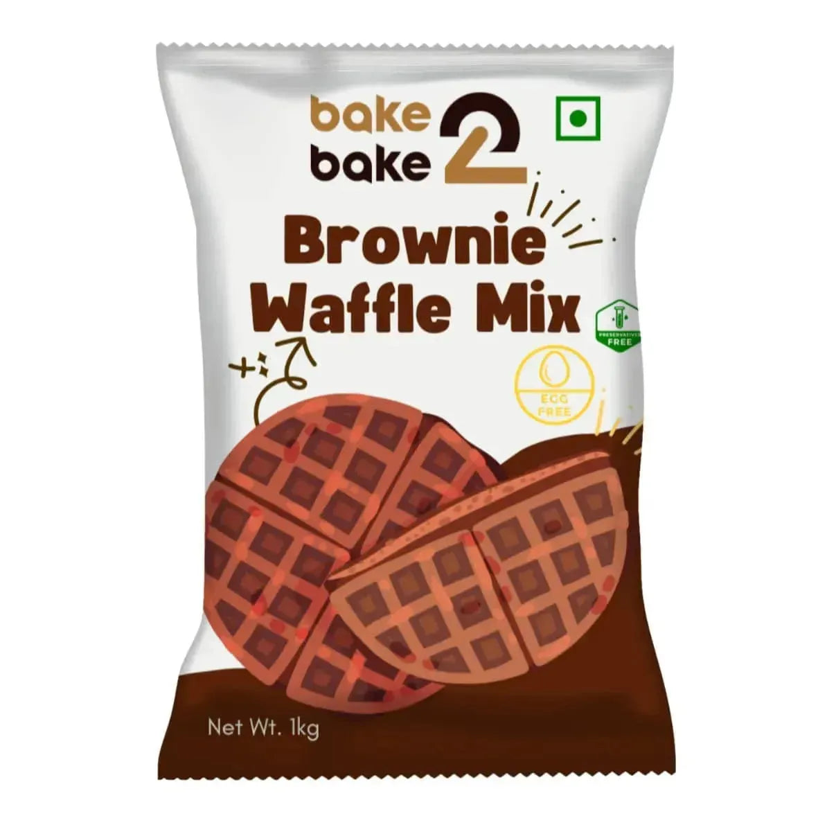 Brownie Waffle Premix 1Kg - Bake2Bake by TheBakingTools (Eggless) (No COD) - thebakingtools.com