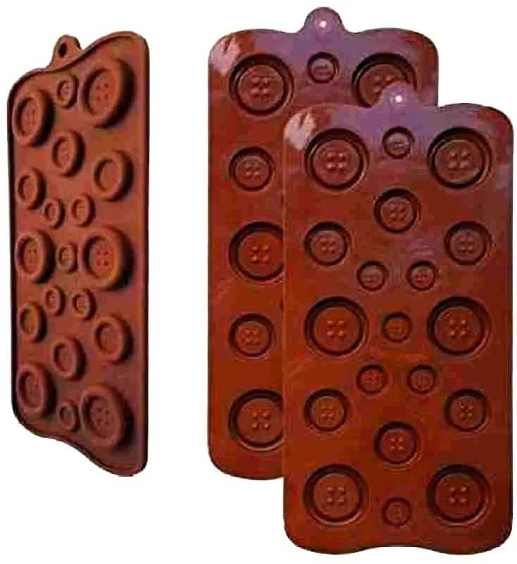 Button Shape Silicon Chocolate Mould - thebakingtools.com