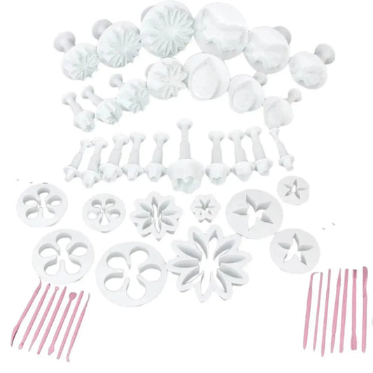 Cake Decorating Fondant Cutter Plunger Set (47 pcs) - thebakingtools.com
