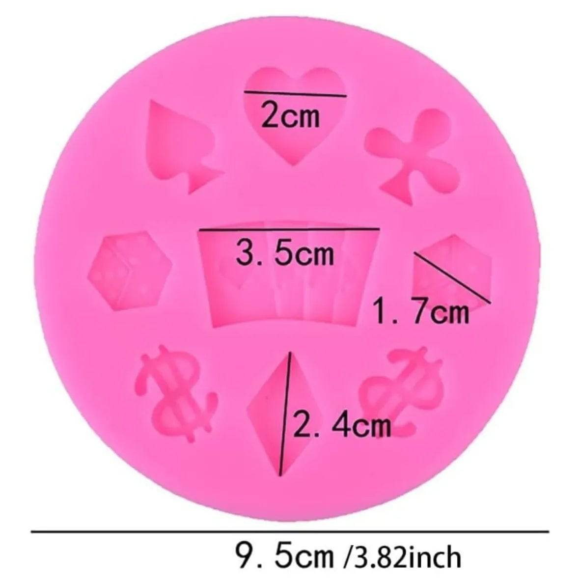 Cards Theme - Silicone Fondant Gum Paste Mould - thebakingtools.com