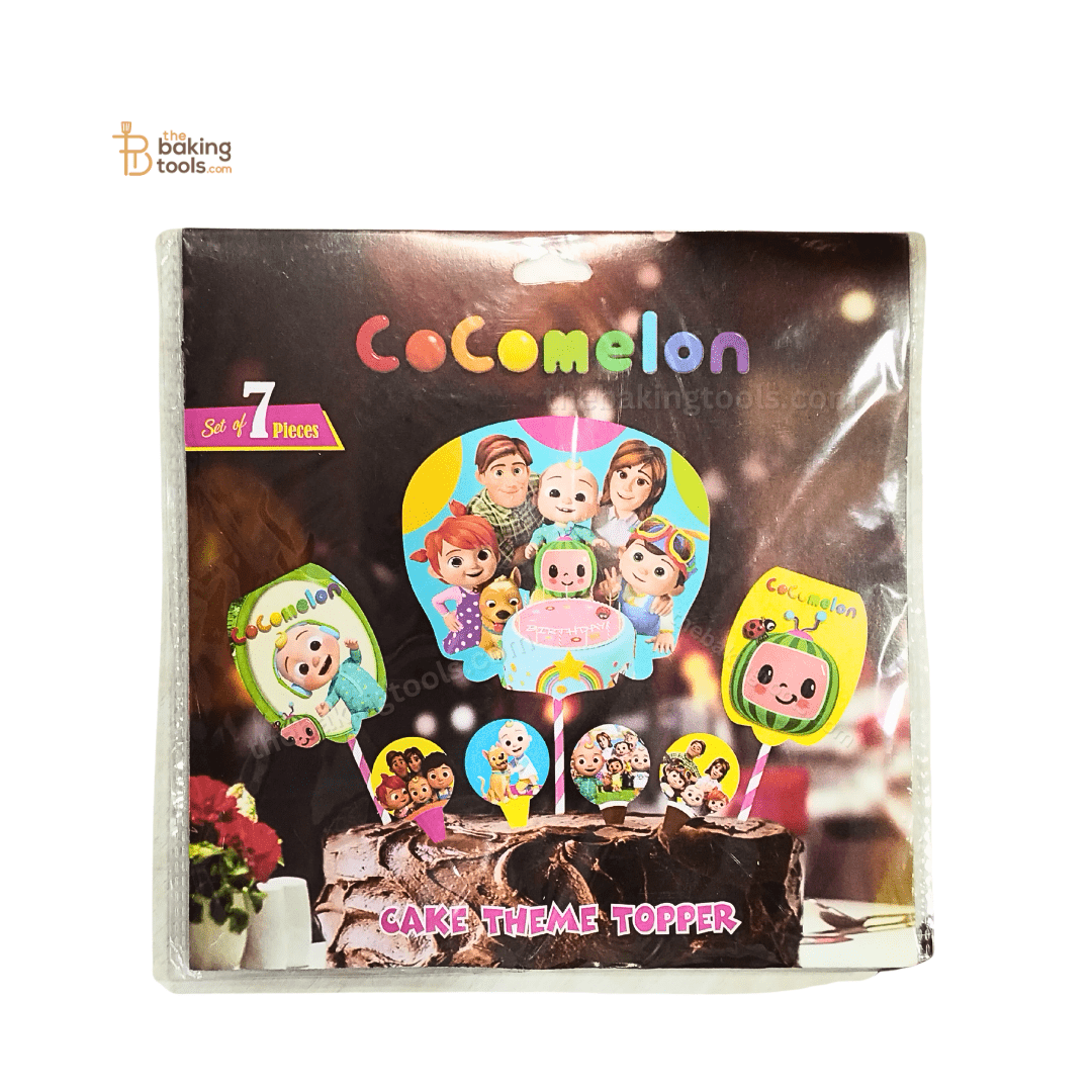 Cocomelon Theme Cake Topper Set of 7 Pcs - thebakingtools.com