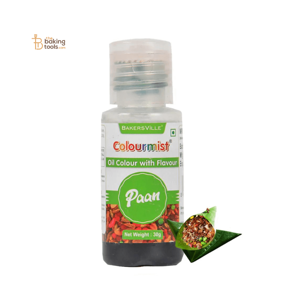 Colourmist Green Oil Colour With Paan Flavour - 30g - thebakingtools.com