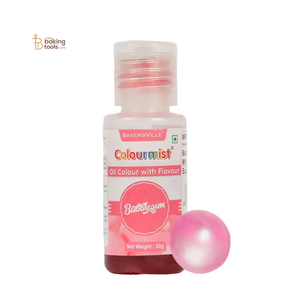 Colourmist Pink Oil Colour With Bubblegum Flavour - 30g - thebakingtools.com