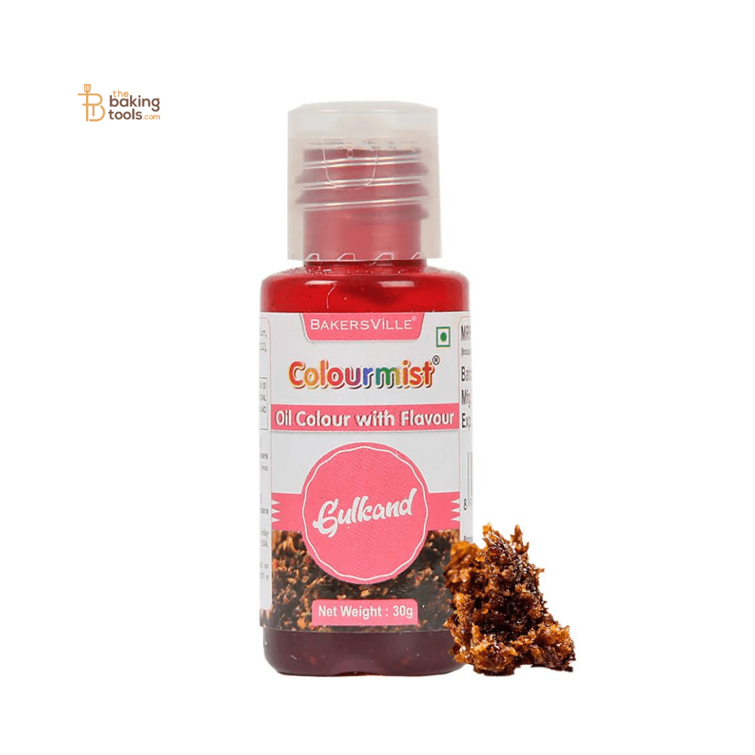 Colourmist Pink Oil Colour With Gulkand Flavour - 30g - thebakingtools.com