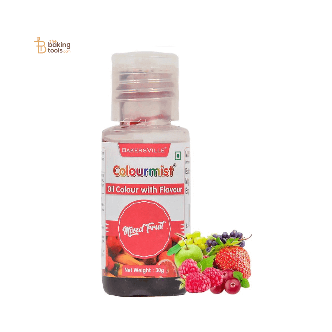 Colourmist Red Oil Colour With Mixed Fruit Flavour - 30g - thebakingtools.com