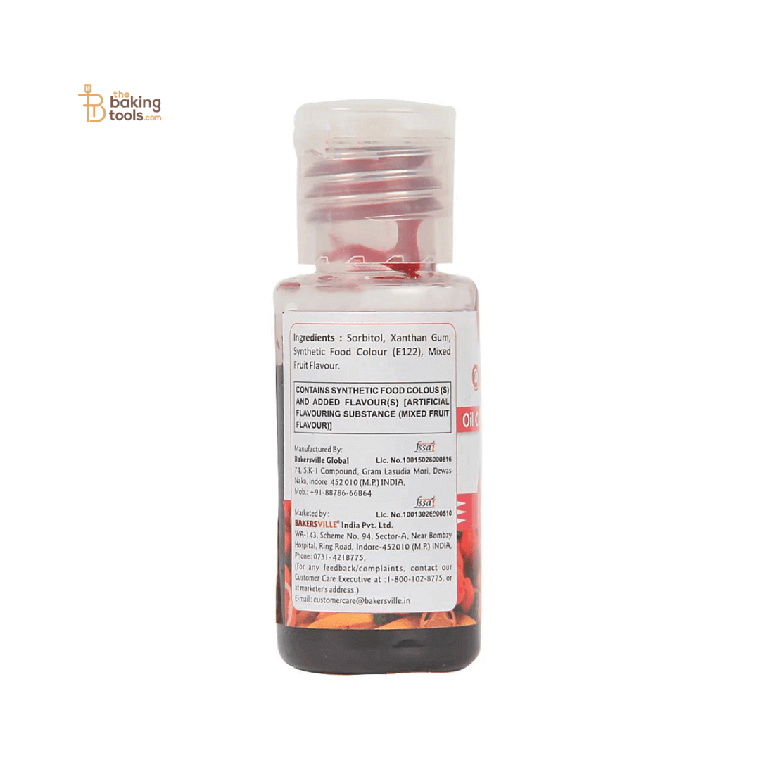 Colourmist Red Oil Colour With Mixed Fruit Flavour - 30g - thebakingtools.com