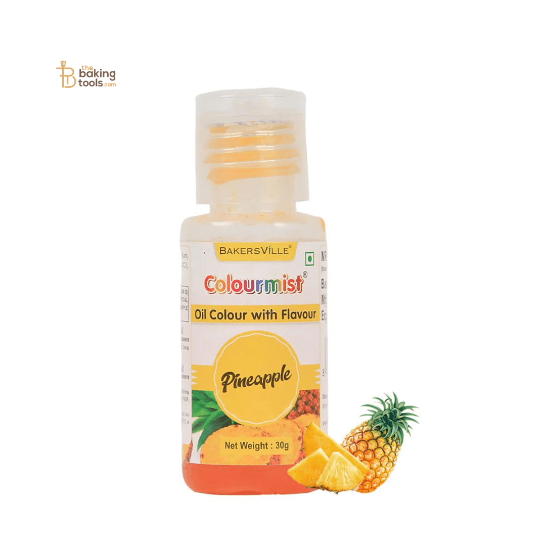 Colourmist Yellow Oil Colour With Pineapple Flavour - 30g - thebakingtools.com