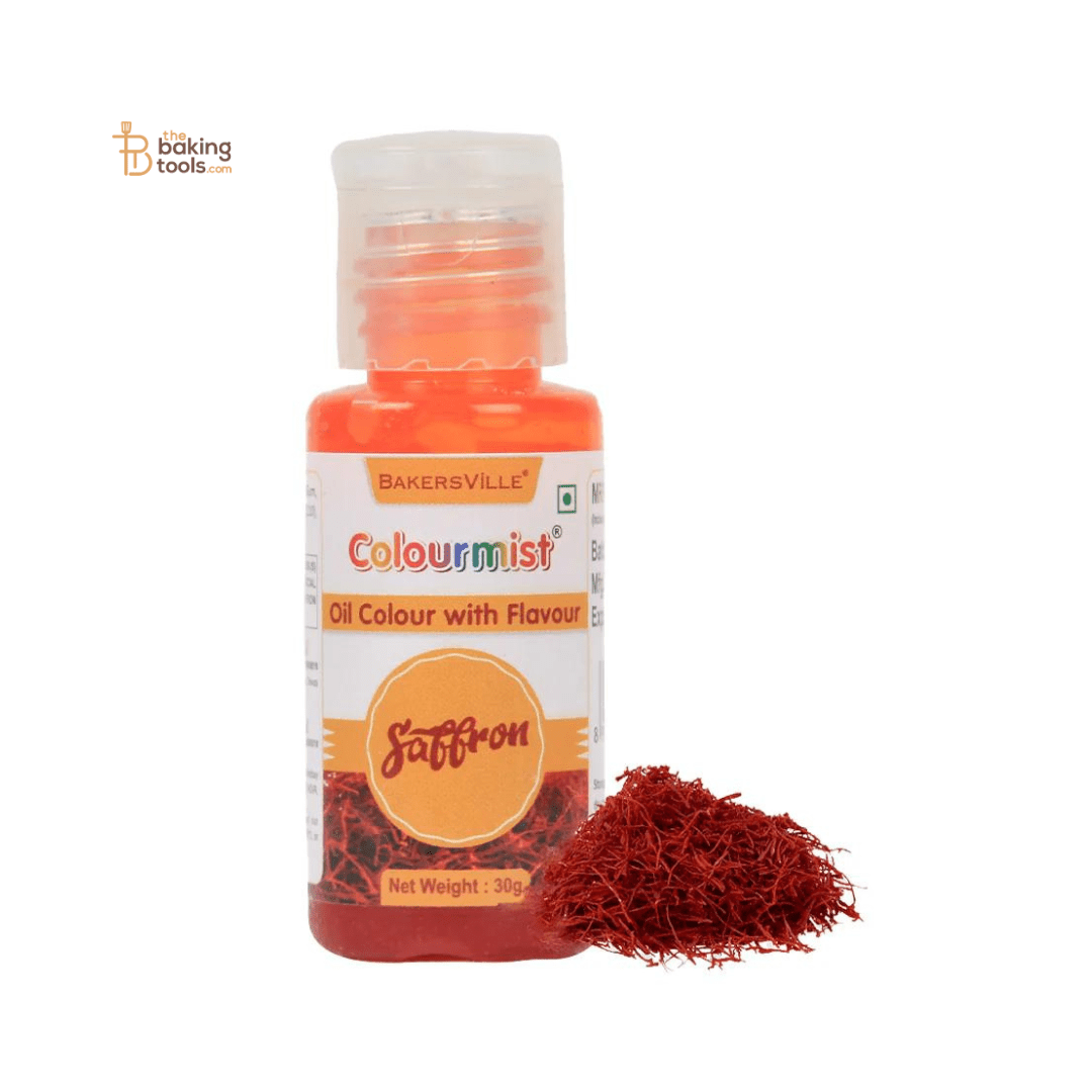 Colourmist Yellow Oil Colour With Saffron Flavour - 30g - thebakingtools.com