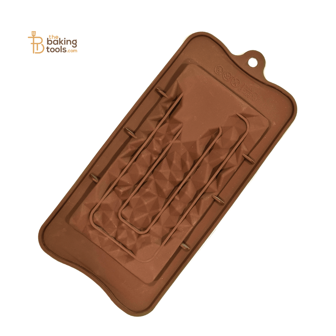 Crystal Design Chocolate Silicone Chocolate Bar Mould - thebakingtools.com