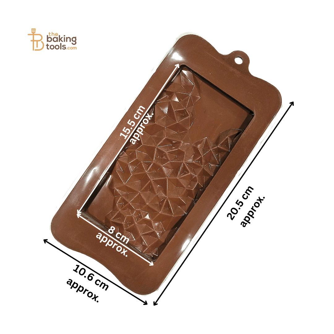 Crystal Design Chocolate Silicone Chocolate Bar Mould - thebakingtools.com