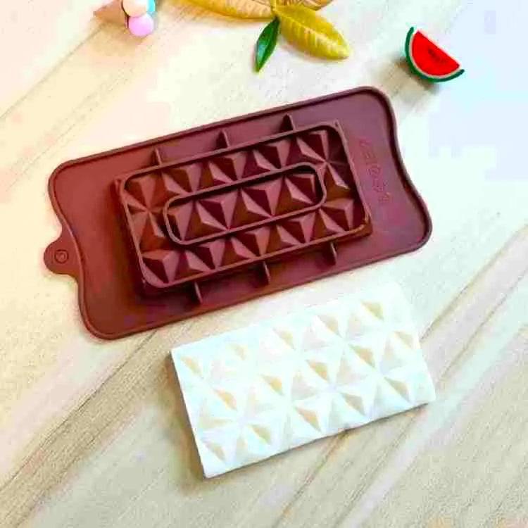 Diamond Bar Shape Silicone Chocolate Mold - thebakingtools.com