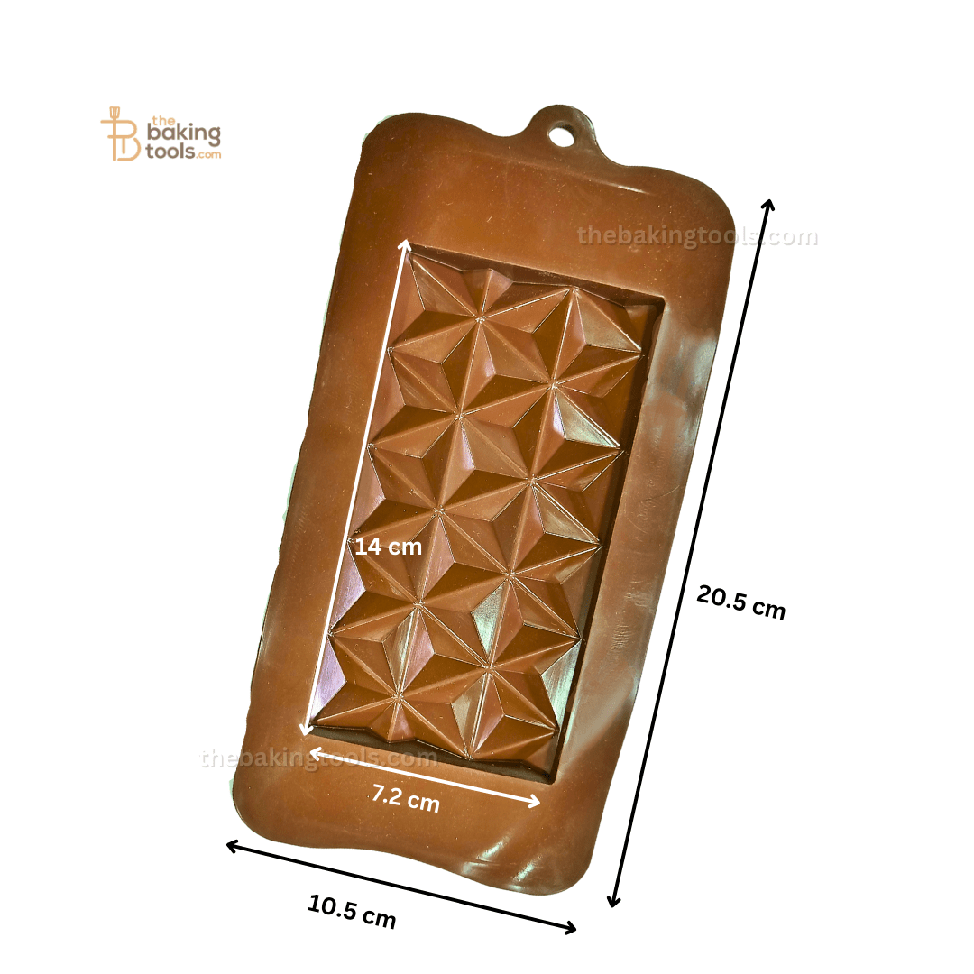 Diamond Bar Shape Silicone Chocolate Mold - thebakingtools.com