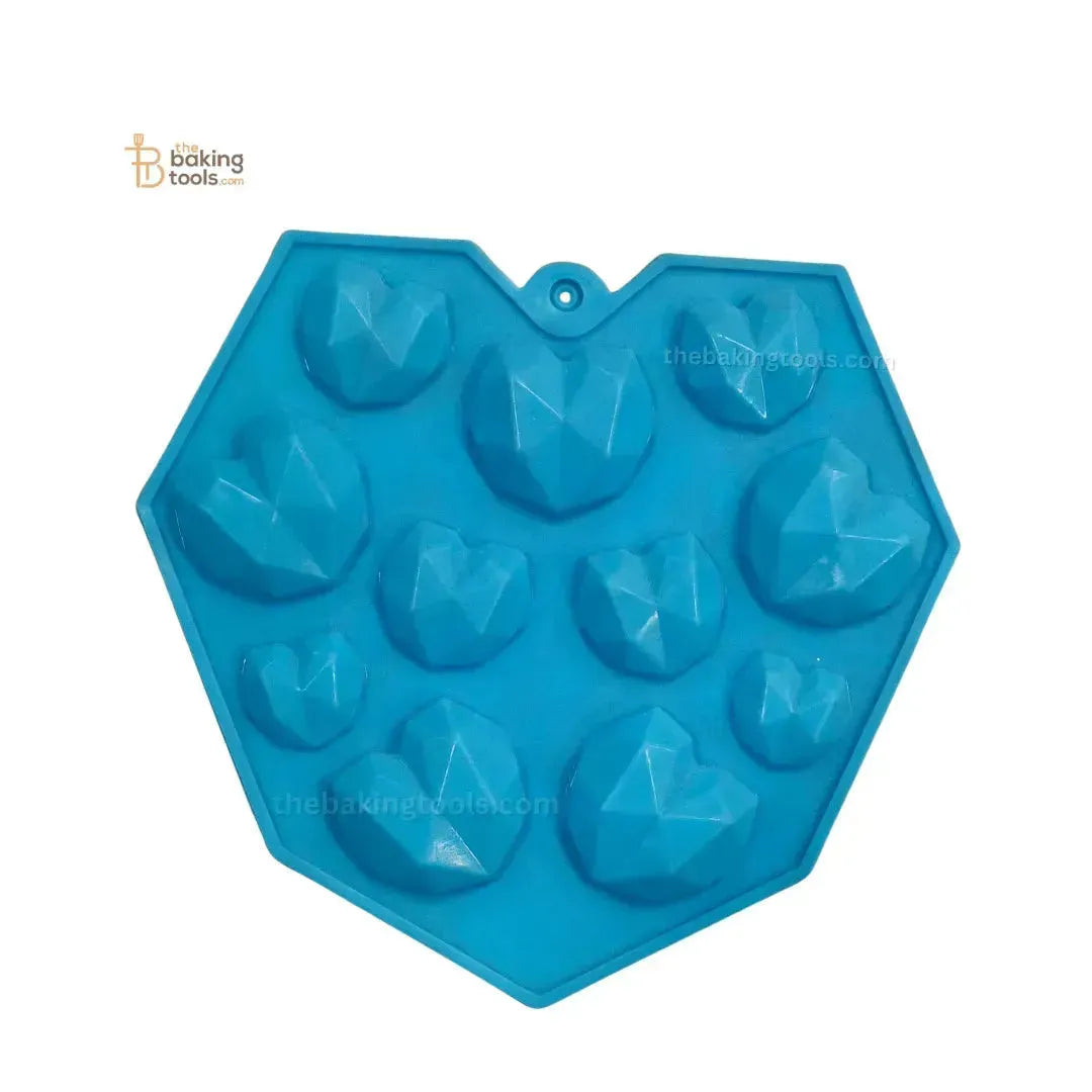 Small Pinata Diamond Heart Shaped Silicone Chocolate Mould - thebakingtools.com