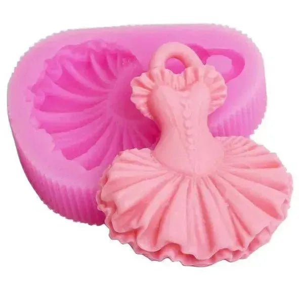 Dress Shape - Silicone Fondant Gum Paste Mould - thebakingtools.com