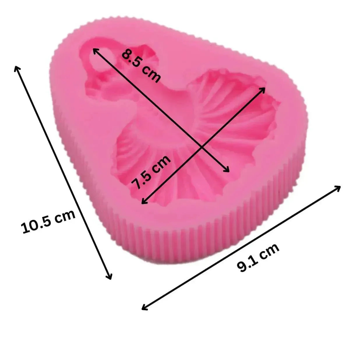 Dress Shape - Silicone Fondant Gum Paste Mould - thebakingtools.com