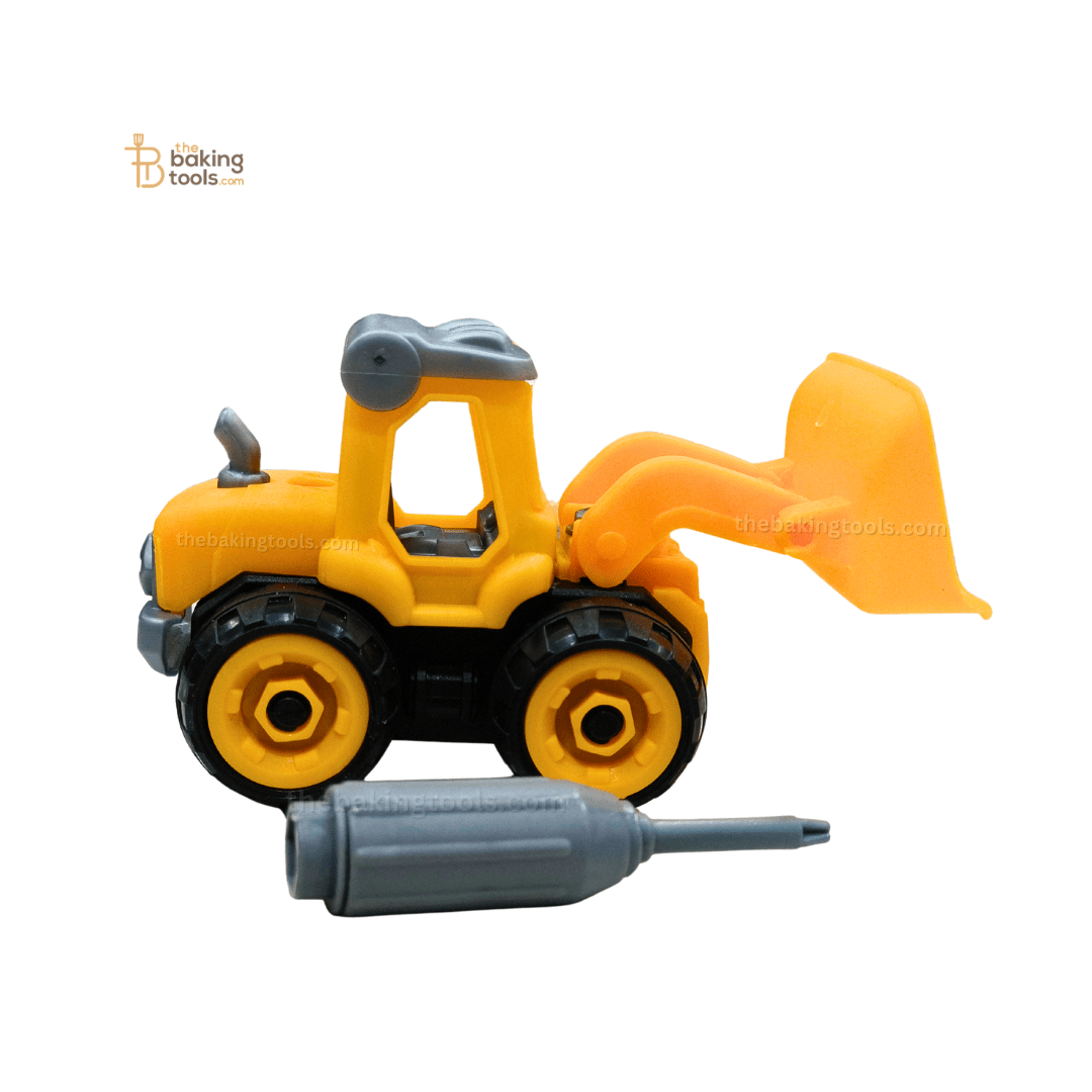 Excavator Vehicle Toy Construction Cake Topper - 002 - thebakingtools.com