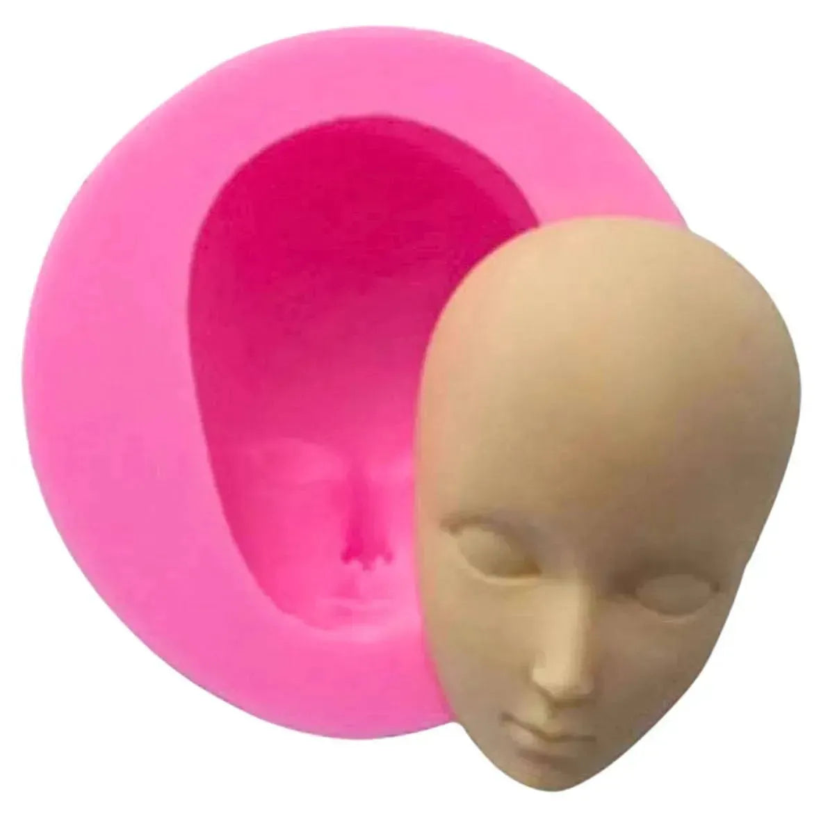 Face Shape - Silicone Fondant Gum Paste Mould - thebakingtools.com