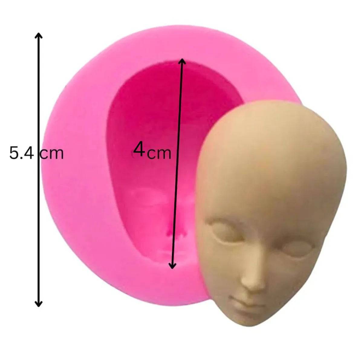 Face Shape - Silicone Fondant Gum Paste Mould - thebakingtools.com