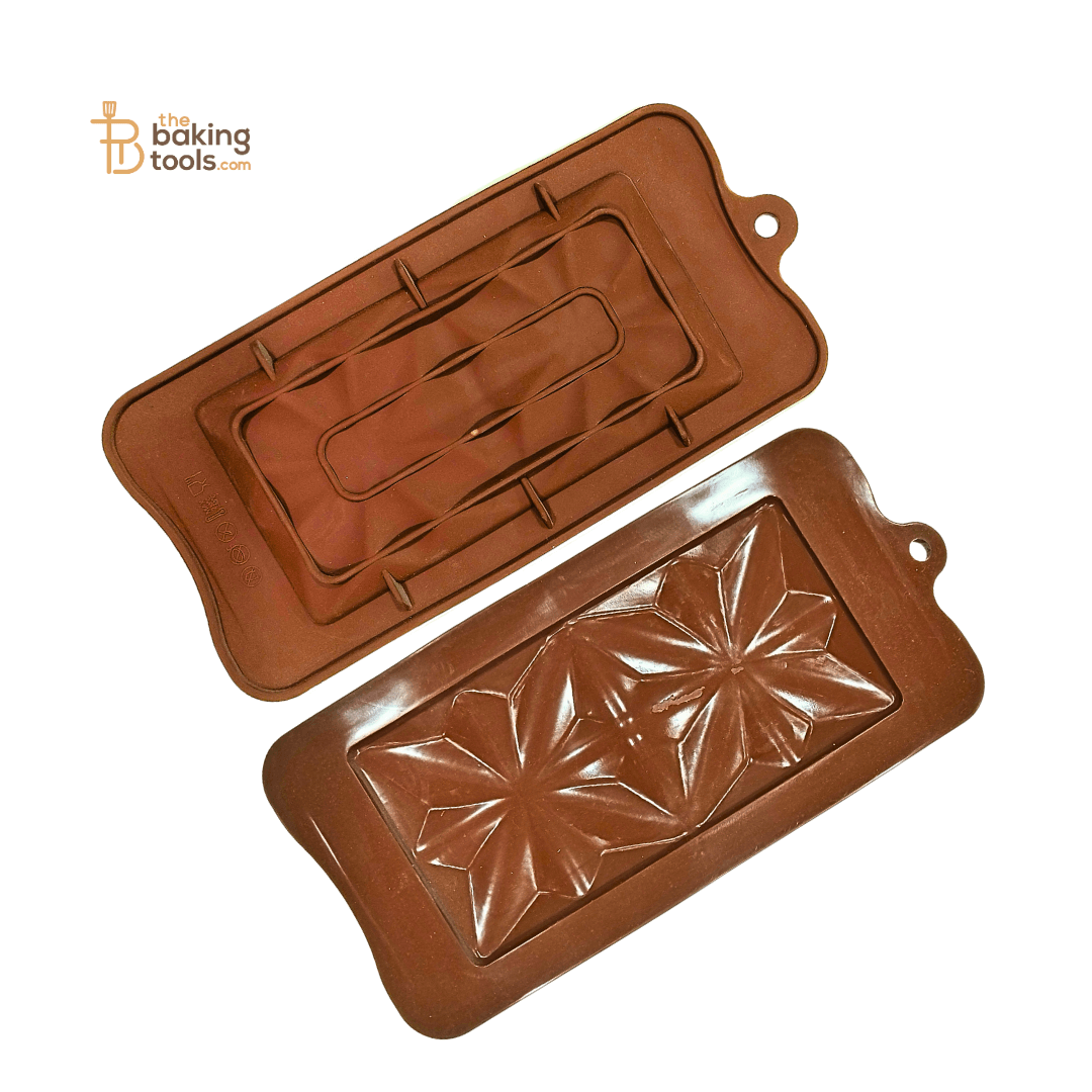 Floral Design Silicone Chocolate Bar Mould - thebakingtools.com