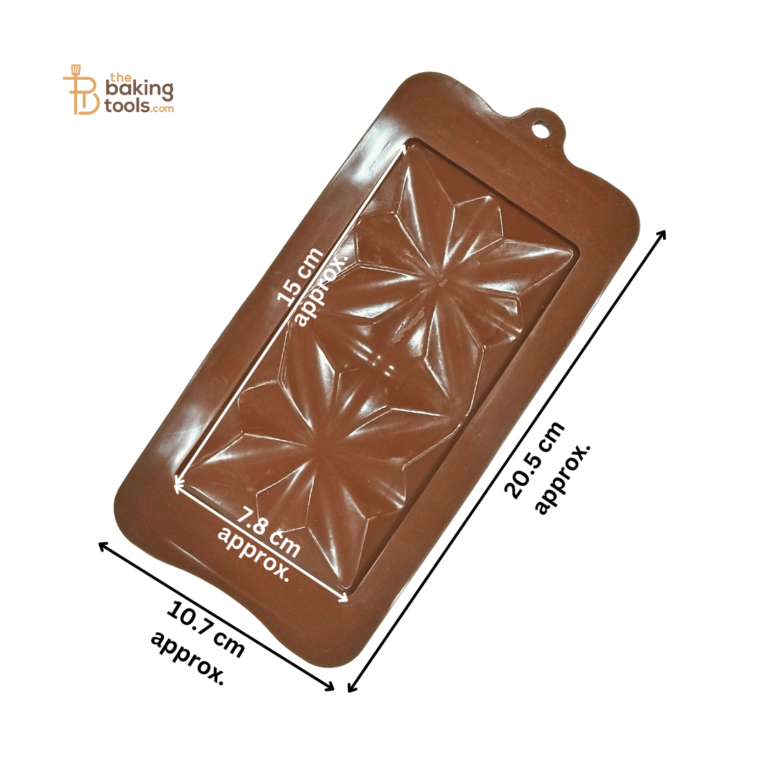 Floral Design Silicone Chocolate Bar Mould - thebakingtools.com