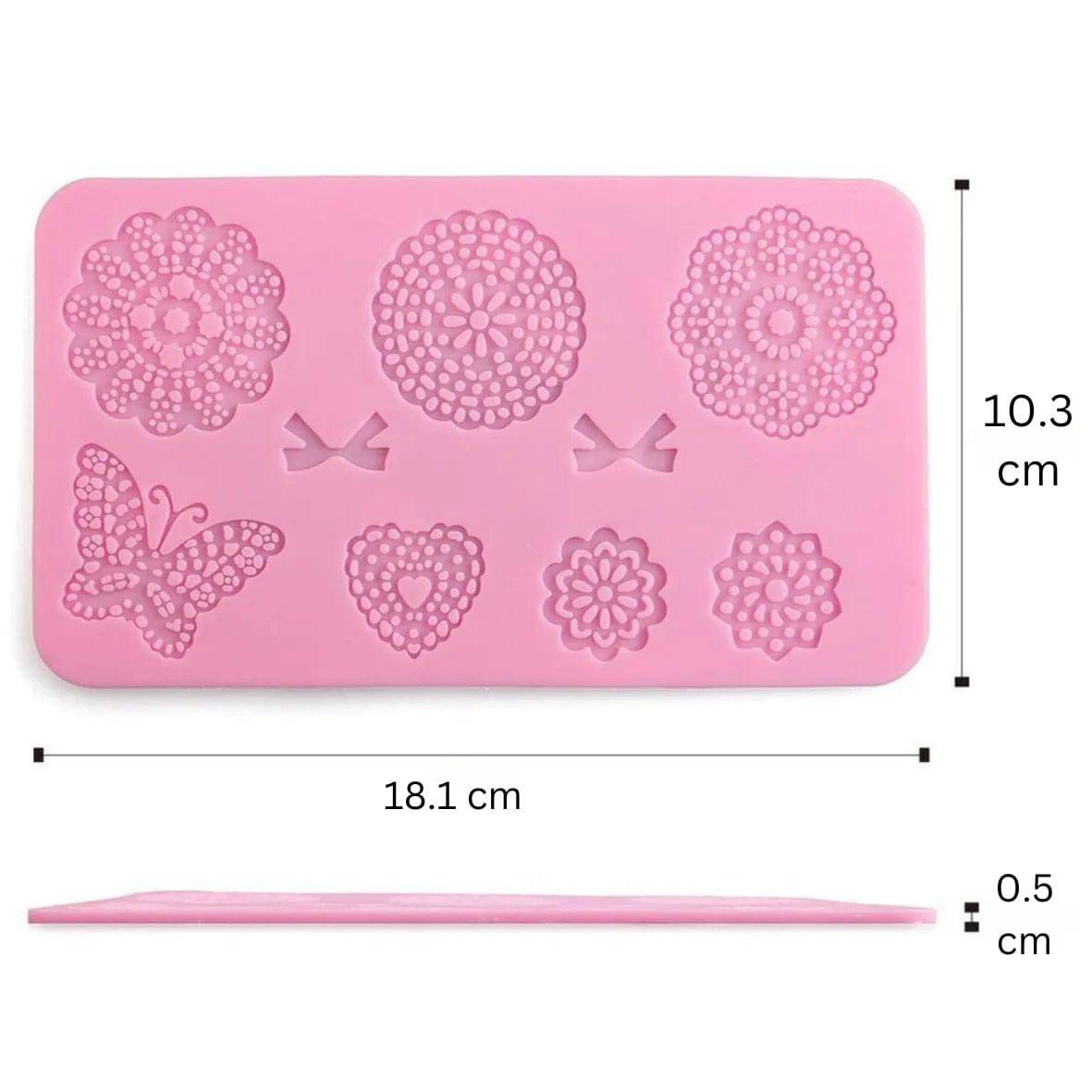 Flower Embossing - Silicone Fondant Gum Paste Mould - thebakingtools.com