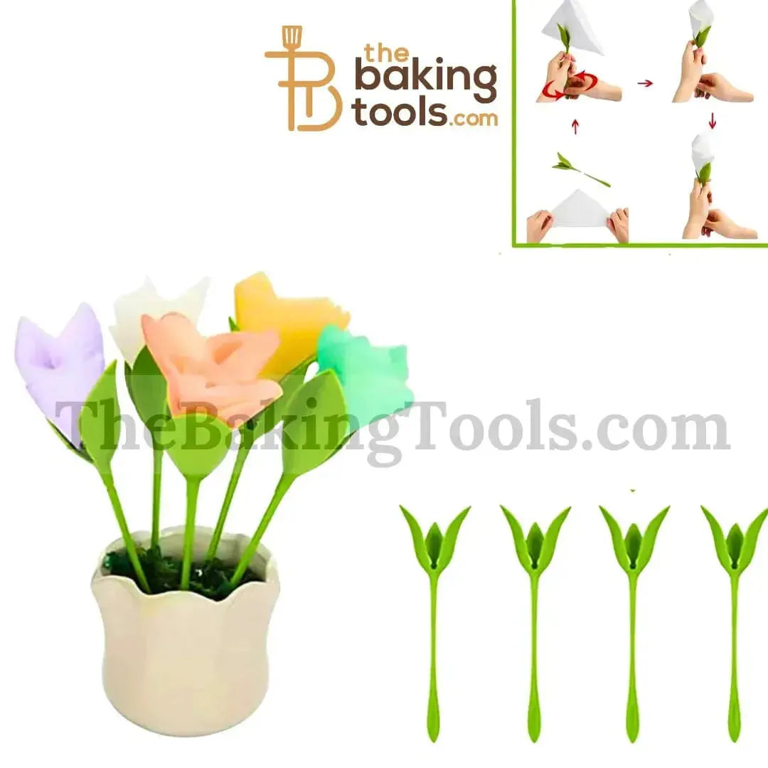 Flower Napkin Holder - Pack of 4 - thebakingtools.com