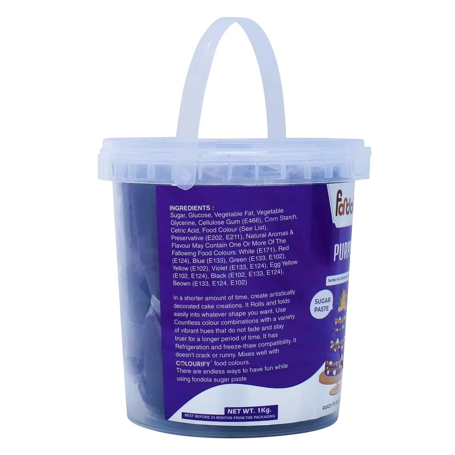 Fondola Purple Sugar Paste Fondant 1kg - thebakingtools.com