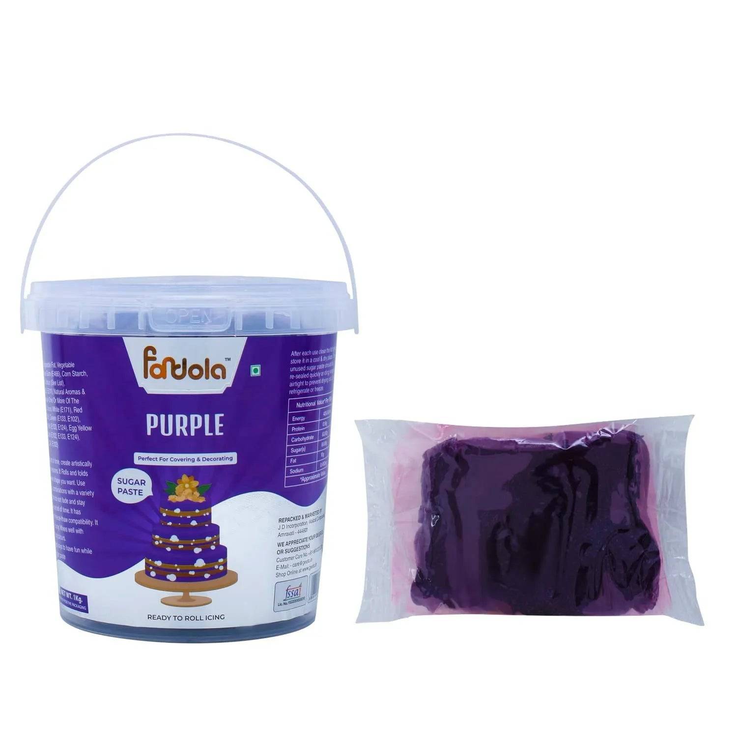 Fondola Purple Sugar Paste Fondant 1kg - thebakingtools.com