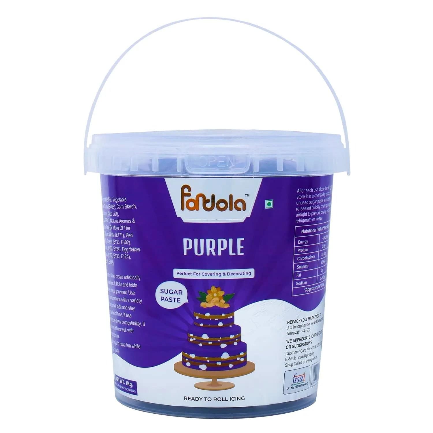 Fondola Purple Sugar Paste Fondant 1kg - thebakingtools.com