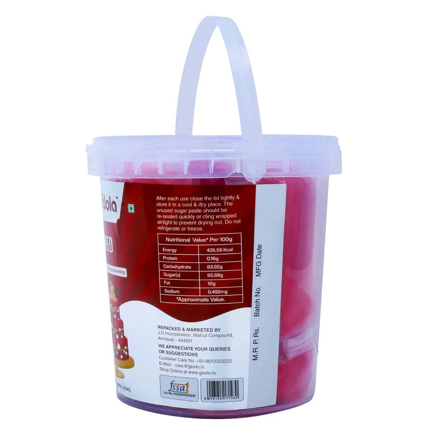 Fondola Red Sugar Paste Fondant 1kg - thebakingtools.com