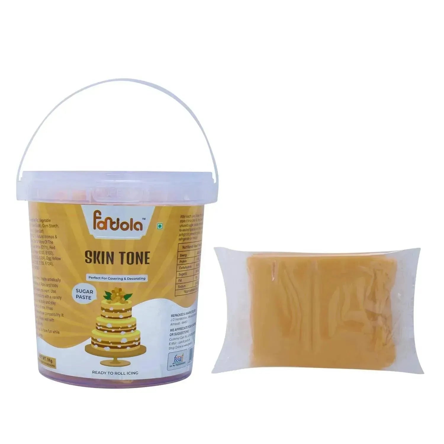 Fondola Skin Tone Sugar Paste Fondant 1kg - thebakingtools.com