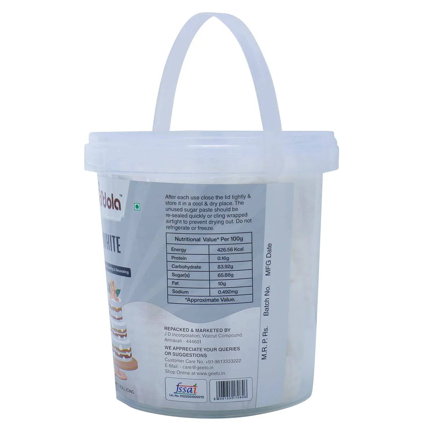 Fondola White Sugar Paste Fondant 1kg - thebakingtools.com