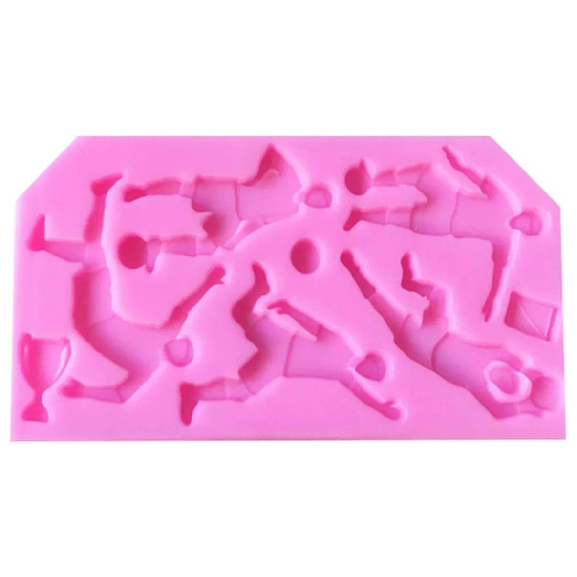 FootBall Shapes 2 - Silicone Fondant Gum Paste Mould - thebakingtools.com