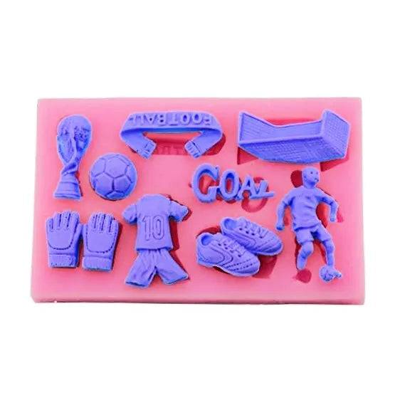 Football Shapes - Silicone Fondant Gum Paste Mould - thebakingtools.com