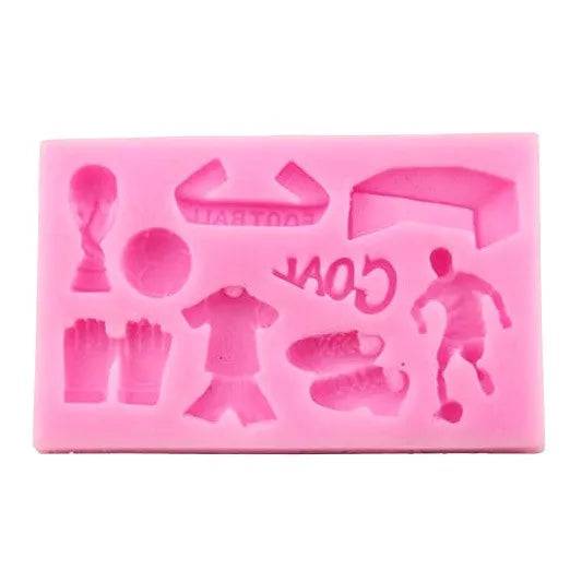 Football Shapes - Silicone Fondant Gum Paste Mould - thebakingtools.com