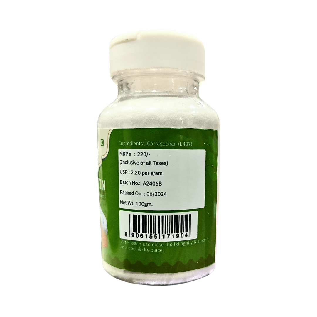 Geeto Veg Gelatin Powder (100gm) | Thickening Agent for Jelly, Jams, Puddings - thebakingtools.com