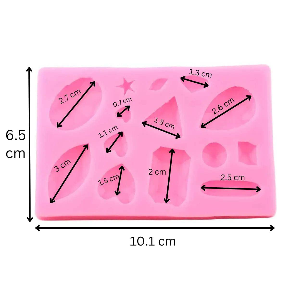 Gems - Silicone Fondant Gum Paste Mould - thebakingtools.com