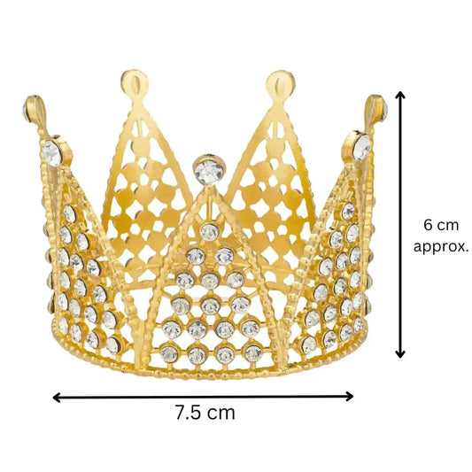Golden Crown Cake Topper - thebakingtools.com
