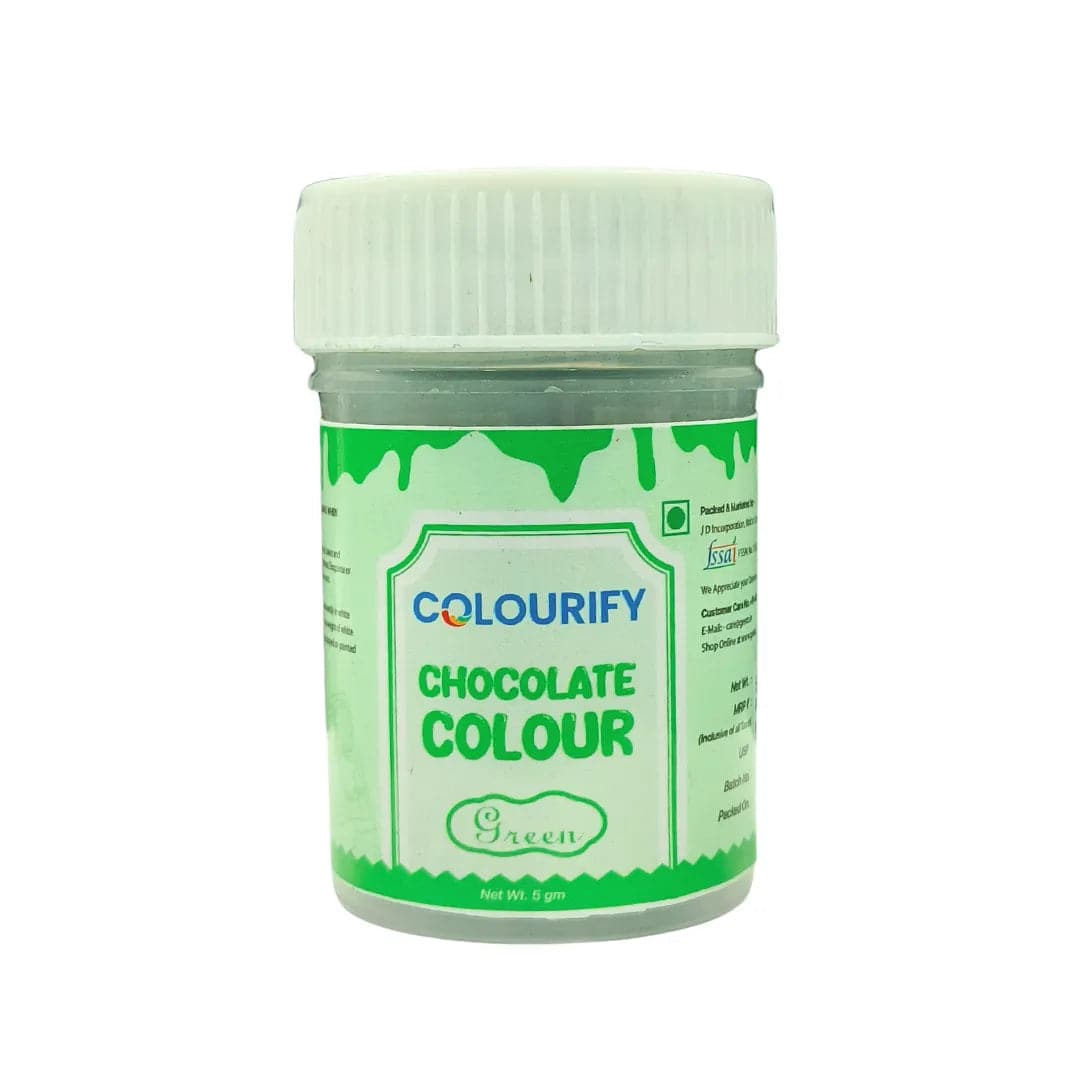 Green Chocolate Colour 5 Grams | Colourify Chocolate Colour - thebakingtools.com