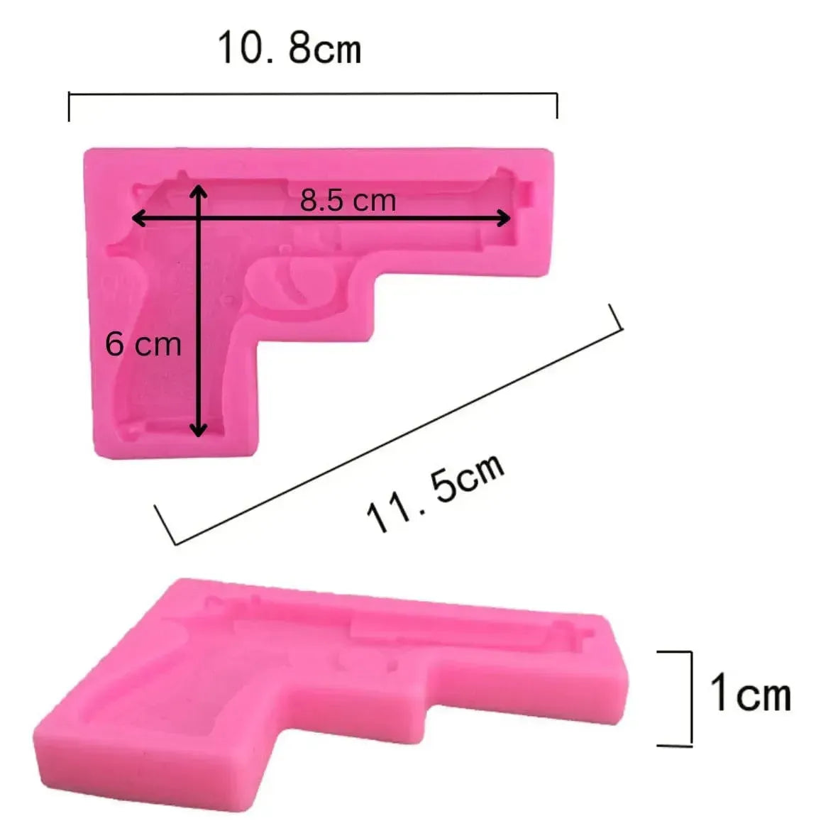 Gun Shape - Silicone Fondant Gum Paste Mould - thebakingtools.com