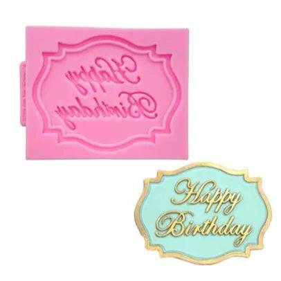 Happy Birthday 1 - Silicone Fondant Gum Paste Mould - thebakingtools.com