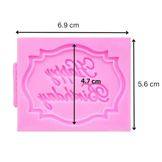 Happy Birthday 1 - Silicone Fondant Gum Paste Mould - thebakingtools.com