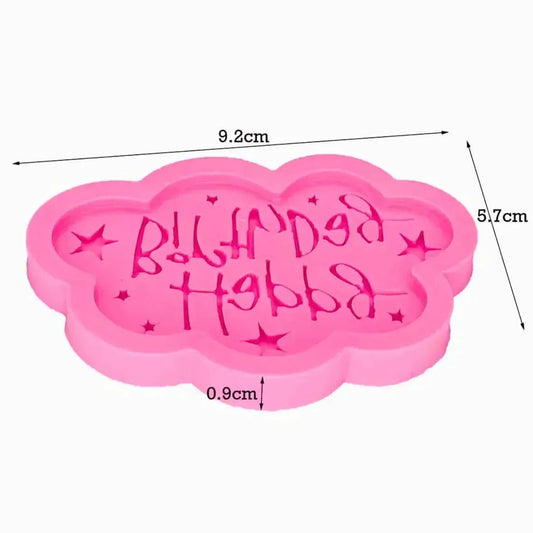 Happy Birthday - Silicone Fondant Gum Paste Mould - thebakingtools.com