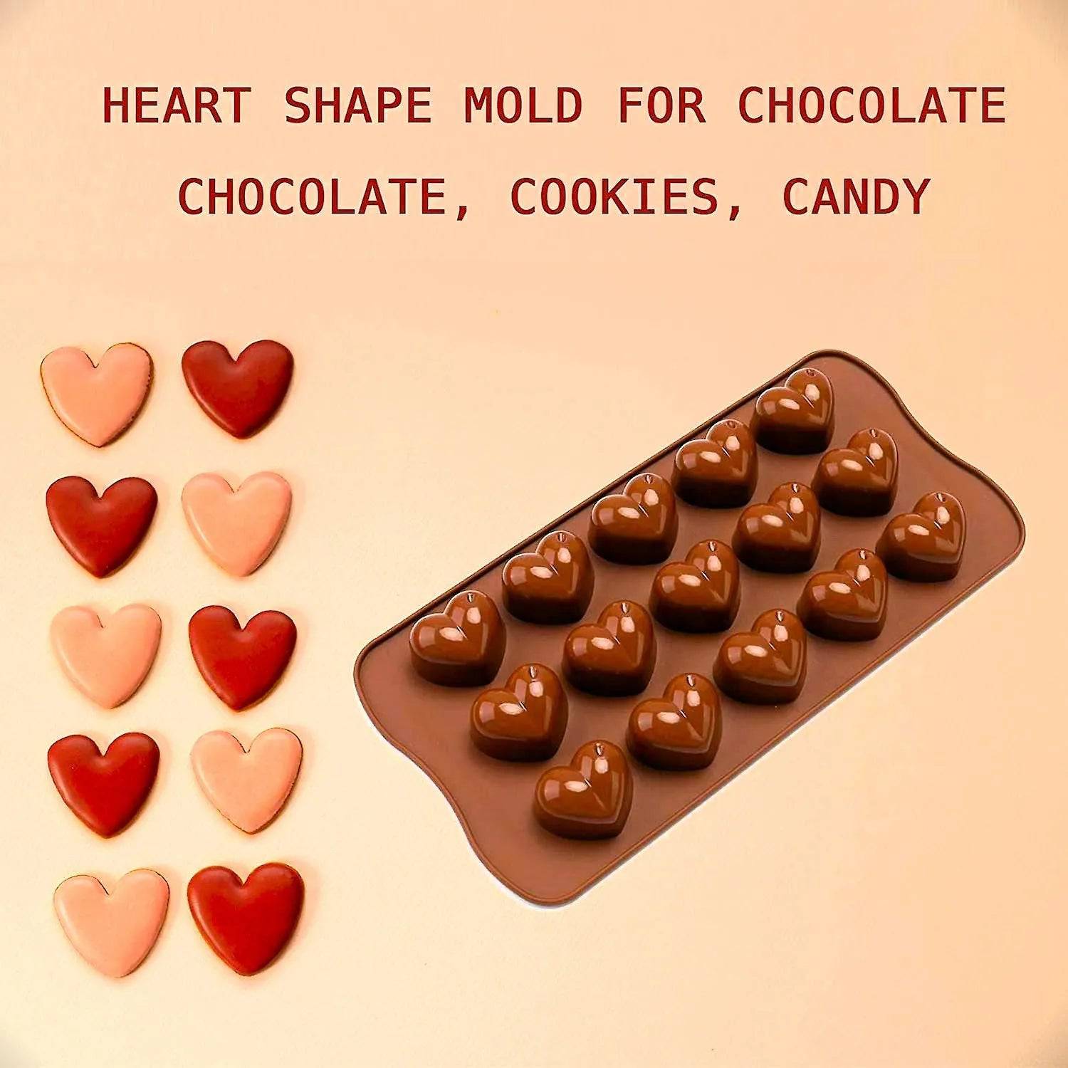 Heart Dot Shape Silicon Chocolate Mould - thebakingtools.com