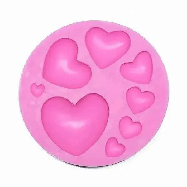 Heart Shape - Silicone Fondant Gum Paste Mould - thebakingtools.com