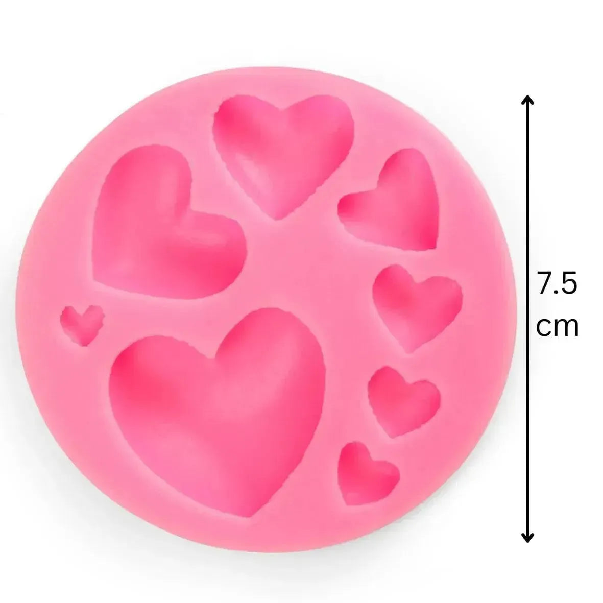 Heart Shape - Silicone Fondant Gum Paste Mould - thebakingtools.com