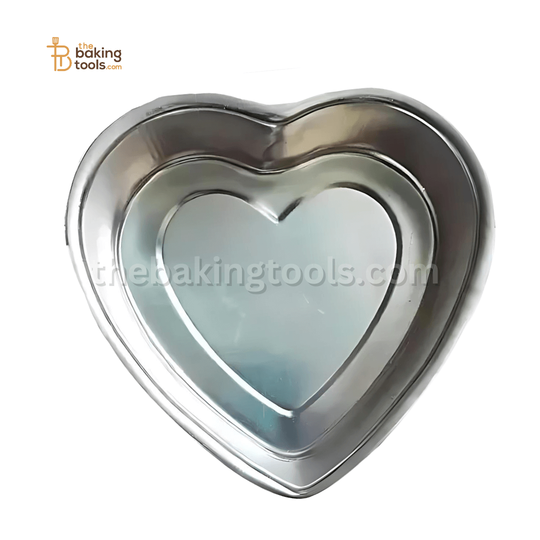 Heart Shaped Aluminum Cake Mould - For 500 Gram Cake - thebakingtools.com