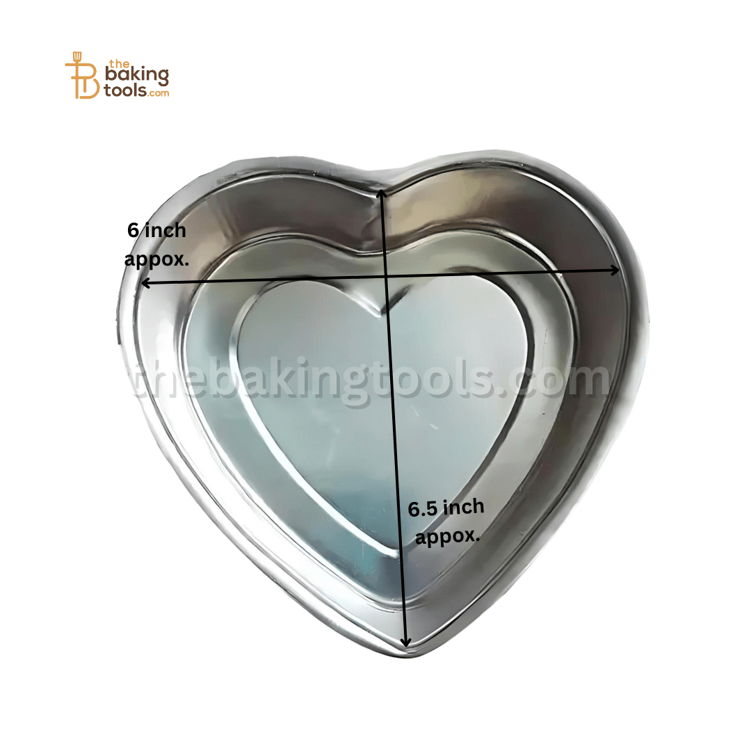 Heart Shaped Aluminum Cake Mould - For 500 Gram Cake - thebakingtools.com